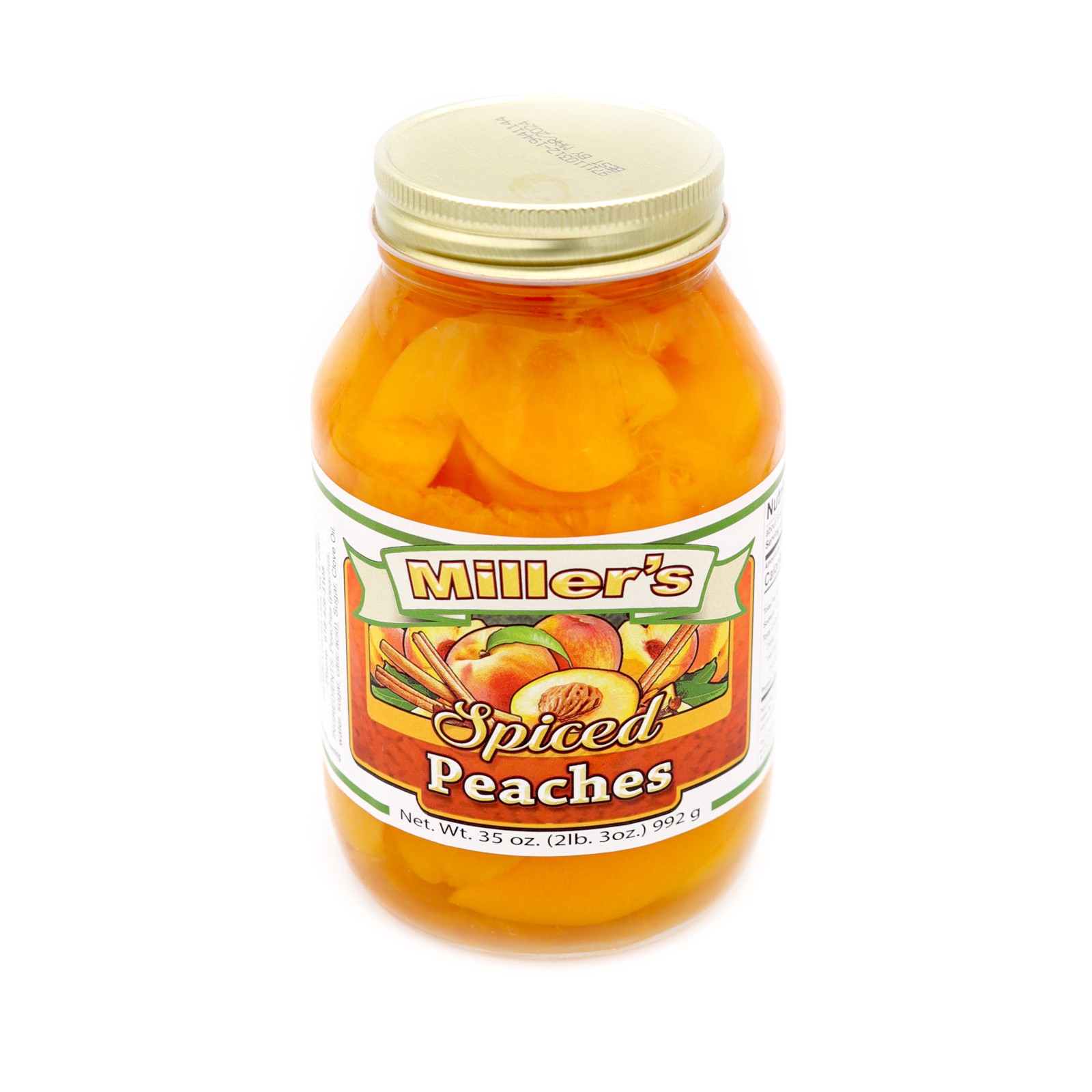 slide 1 of 1, Miller's Spiced Peaches, 32 oz