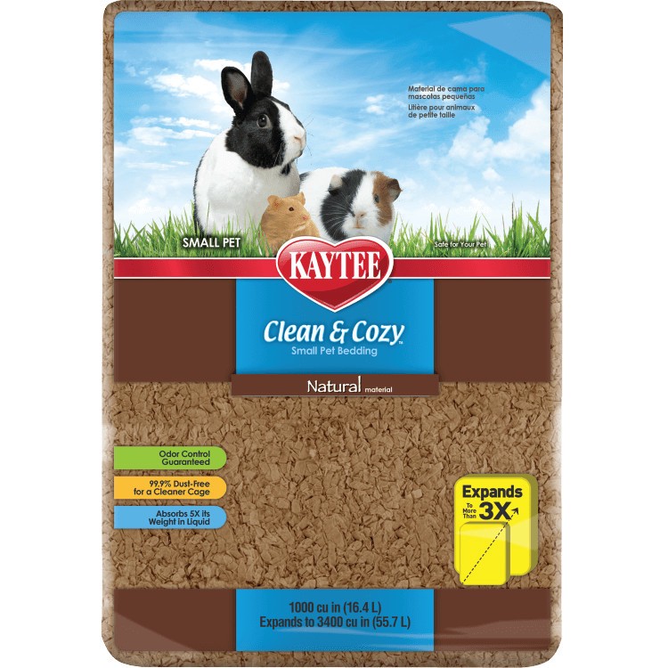 slide 1 of 9, Kaytee Pet Specialty Kaytee Clean & Cozy Natural Small Animal Pet Bedding 49.2 Liters, 1 ct