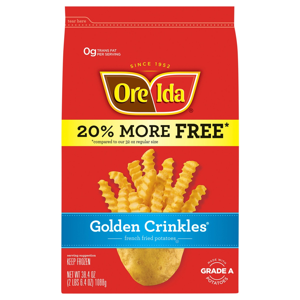 slide 13 of 13, Ore-Ida Golden Crinkles 38.4 oz Bag, 38.4 oz