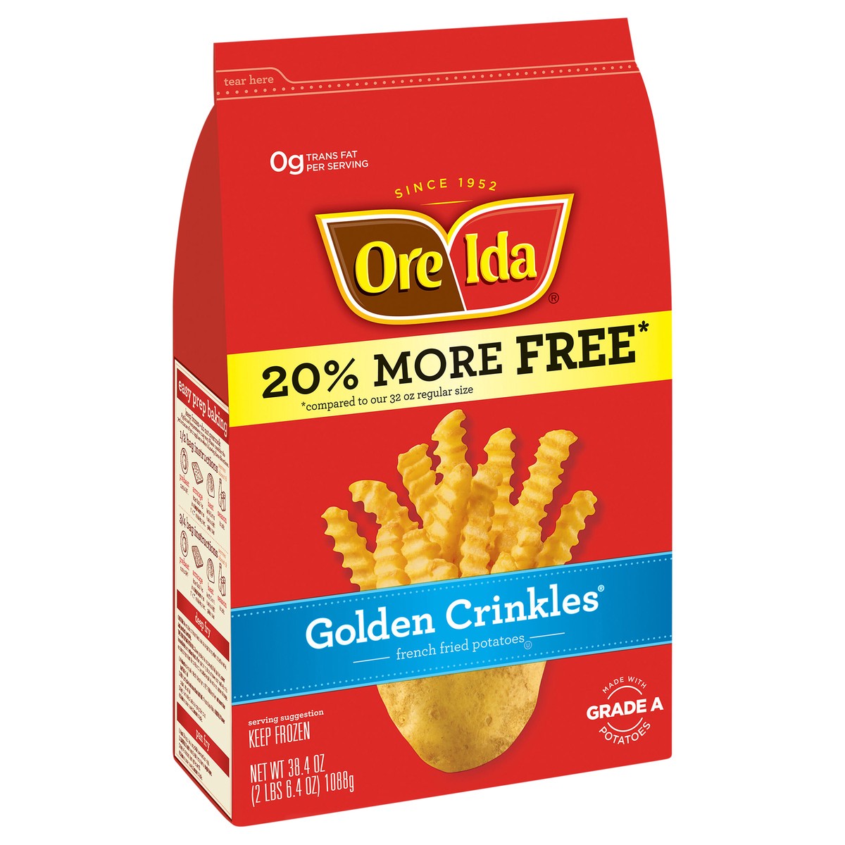 slide 7 of 13, Ore-Ida Golden Crinkles 38.4 oz Bag, 38.4 oz