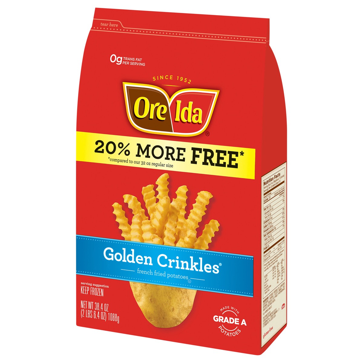 slide 5 of 13, Ore-Ida Golden Crinkles 38.4 oz Bag, 38.4 oz