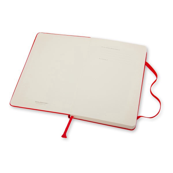 slide 4 of 5, Moleskine Classic Hard Cover Notebook, Ruled, Red, 96 ct; 3 1/2 in x 5 1/2 in
