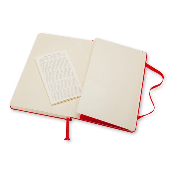 slide 3 of 5, Moleskine Classic Hard Cover Notebook, Ruled, Red, 96 ct; 3 1/2 in x 5 1/2 in