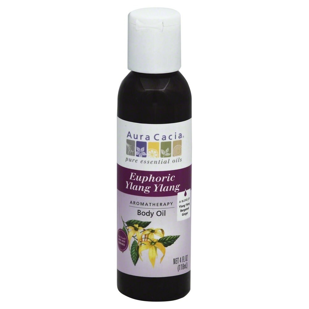 slide 1 of 1, Aura Cacia Ylang Ylang Body Oil, 4 fl oz