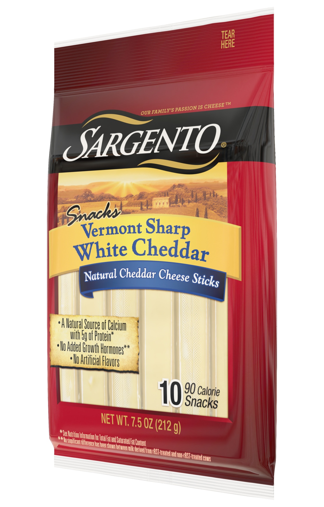 slide 4 of 7, Sargento Snacks Vermont Sharp White Cheddar Cheese Sticks, 7.5 oz