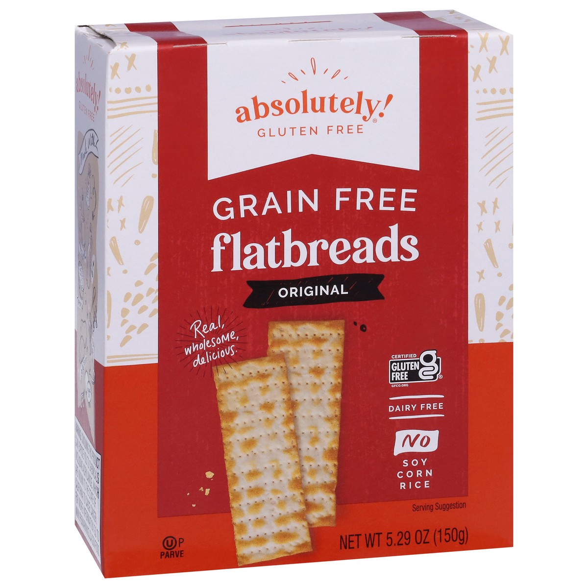 slide 5 of 9, Absolutely Gluten Free Flatbreads, Grain Free, Original, 5.29 oz