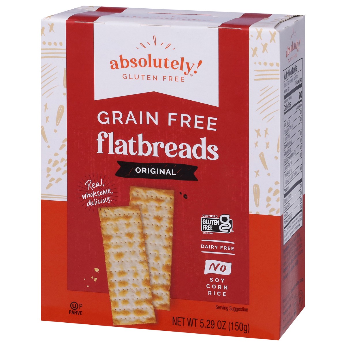 slide 8 of 9, Absolutely Gluten Free Flatbreads, Grain Free, Original, 5.29 oz
