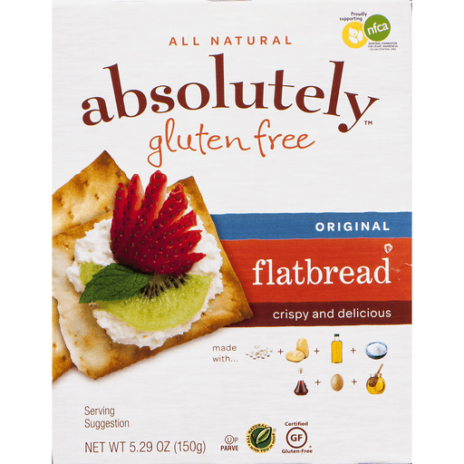 slide 4 of 9, Absolutely Gluten Free Original Flatbread Crackers, 5.29 oz