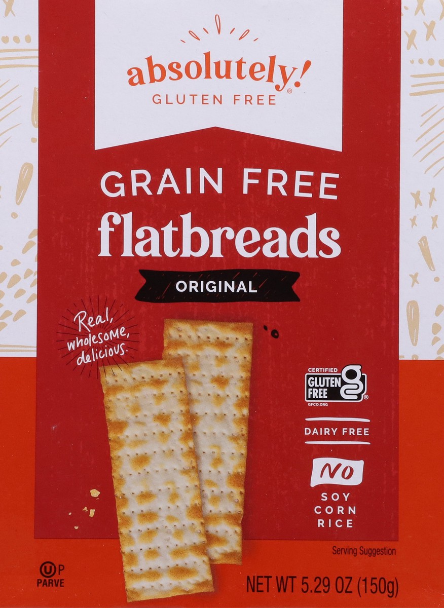 slide 2 of 9, Absolutely Gluten Free Flatbreads, Grain Free, Original, 5.29 oz
