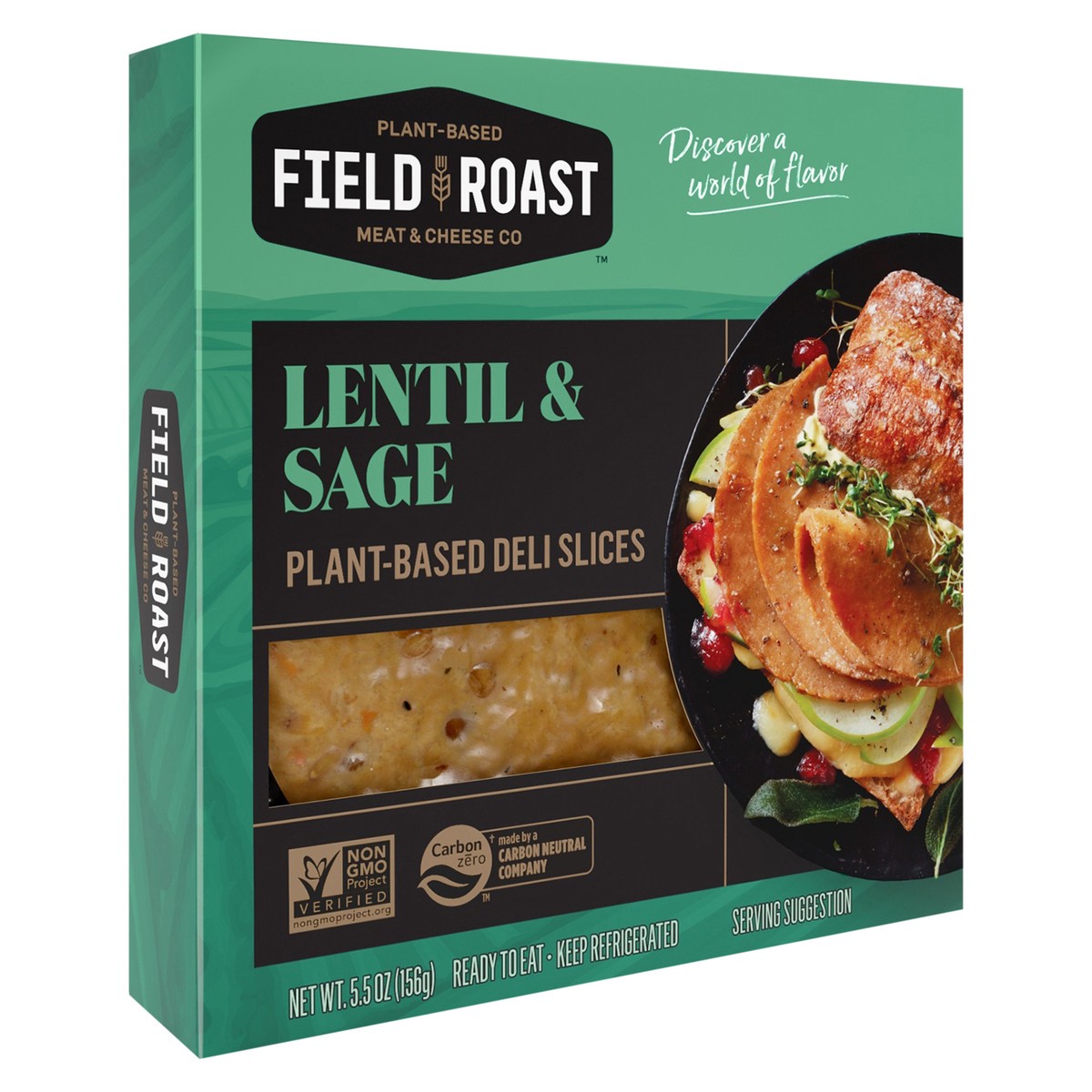 slide 3 of 5, Field Roast Vegan Lentil Sage Deli Slices, 5.5 oz