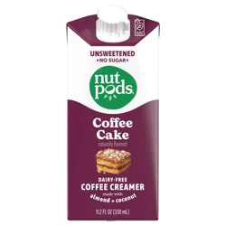 nutpods Almond + Coconut Unsweetened & Dairy Free Coffee Cake Creamer 11.2 fl oz