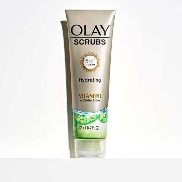 Olay Scrubs Hydrating Facial Cleanser, Vitamin C + Caviar Lime 4.2 oz ...