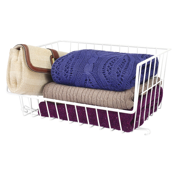 slide 1 of 1, Whitmor Wire Stackable Basket, 1 ct