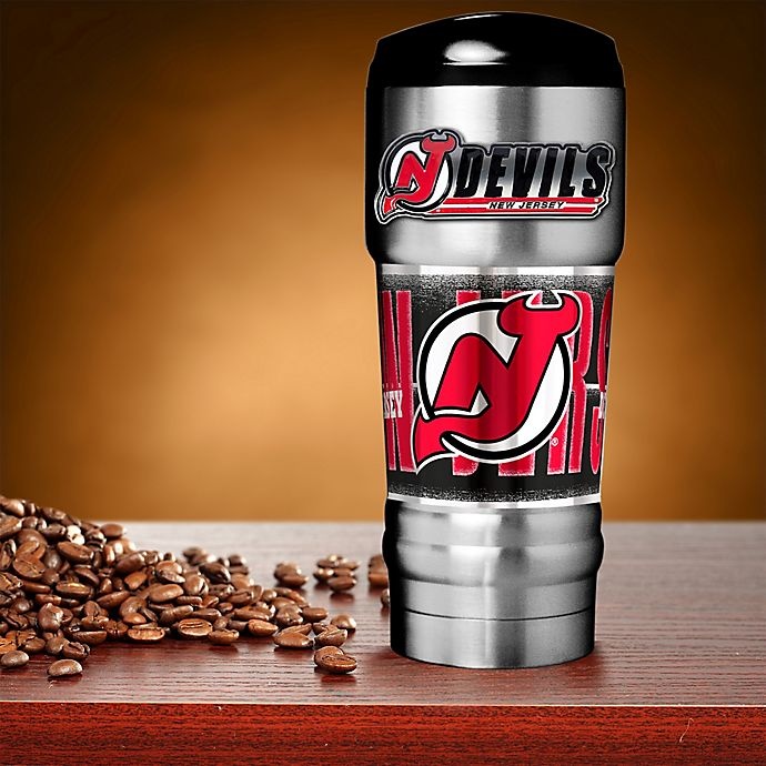 slide 4 of 4, NHL New Jersey Devils Stainless Steel Insulated Tumbler, 18 oz