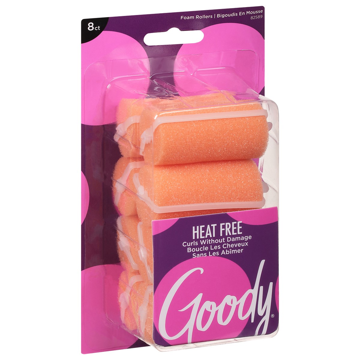 slide 5 of 9, Goody Orange Foam Rollers Hair Jumbo 8 ea, 8 ct