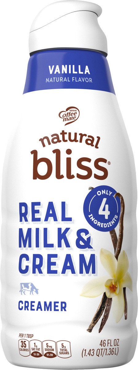 slide 14 of 17, Coffee-Mate Natural Bliss Vanilla Liquid Coffee Creamer, 46 fl oz