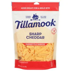 Tillamook Farmstyle Shreds Sharp Cheddar Cheese 16 oz