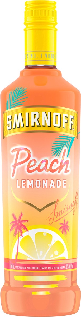slide 1 of 4, Smirnoff Peach Lemonade (Vodka Infused With Natural Flavors), 750 mL, 750 ml