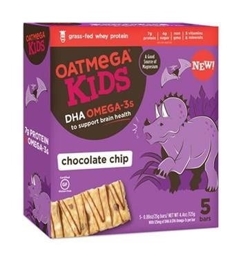slide 1 of 1, Oatmega Kids Chocolate Chip Bars, 5 ct; 0.88 oz