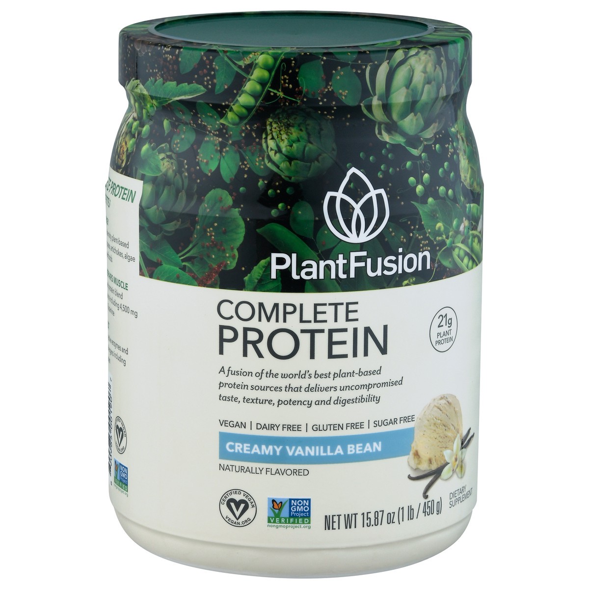 slide 2 of 9, PlantFusion Creamy Vanilla Bean Complete Protein 15.87 oz, 15.87 oz