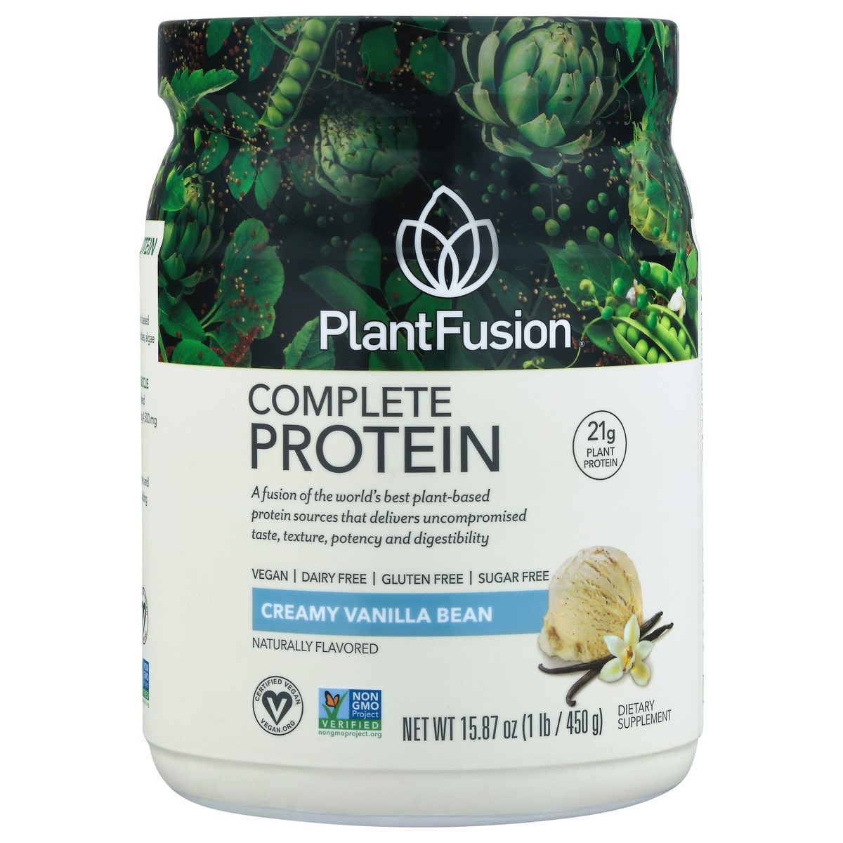 slide 1 of 9, PlantFusion Creamy Vanilla Bean Complete Protein 15.87 oz, 15.87 oz