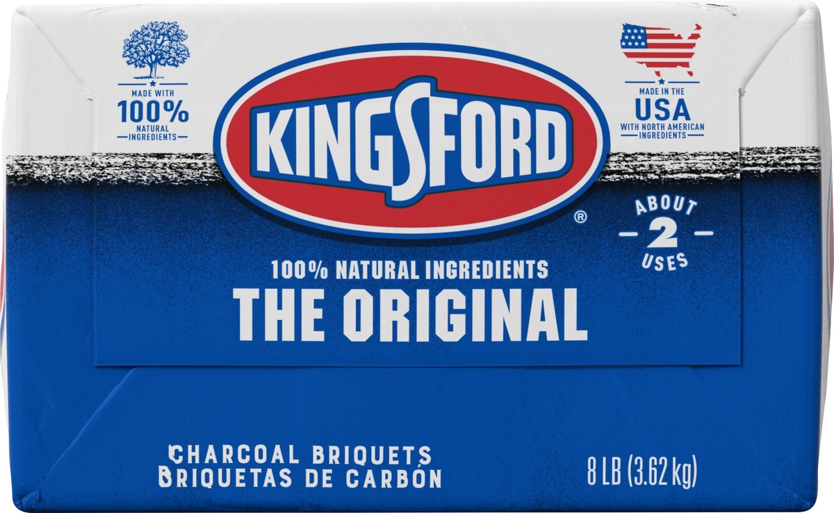 slide 3 of 5, Kingsford Original Charcoal Briquettes, 8 lb
