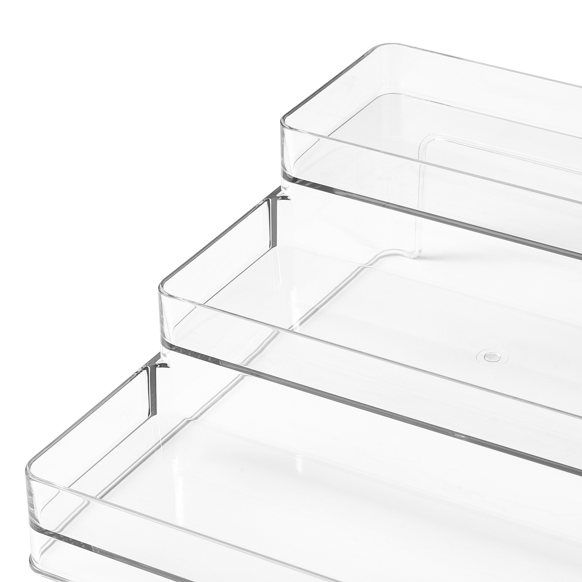 slide 2 of 5, Clear 3-Tier Storage Shelf Organizer By Simply Tidy, 10 in x 11 in x 4 in