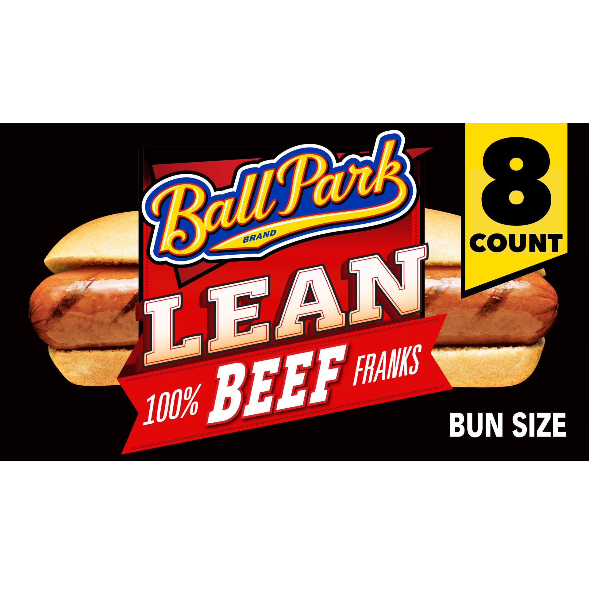 slide 1 of 7, Ball Park Bun Length Hot Dogs, Lean Beef, 8 Count, 396.89 g