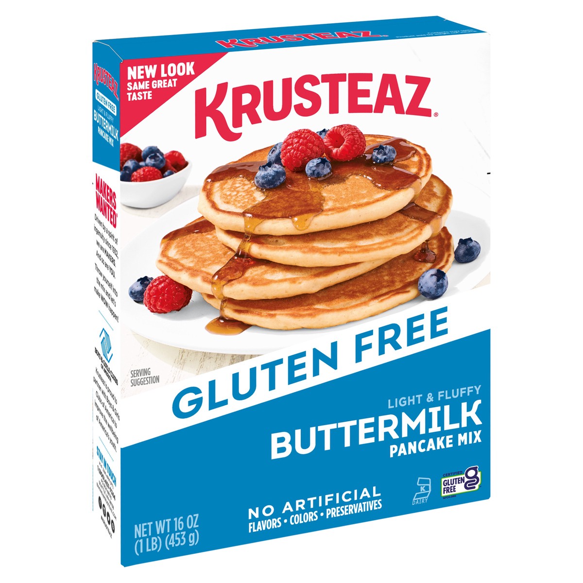 slide 3 of 9, Krusteaz Pancake Mix, 16 oz