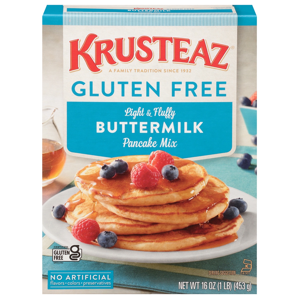 slide 1 of 11, Krusteaz Gluten Free Pancake Mix, 16 oz
