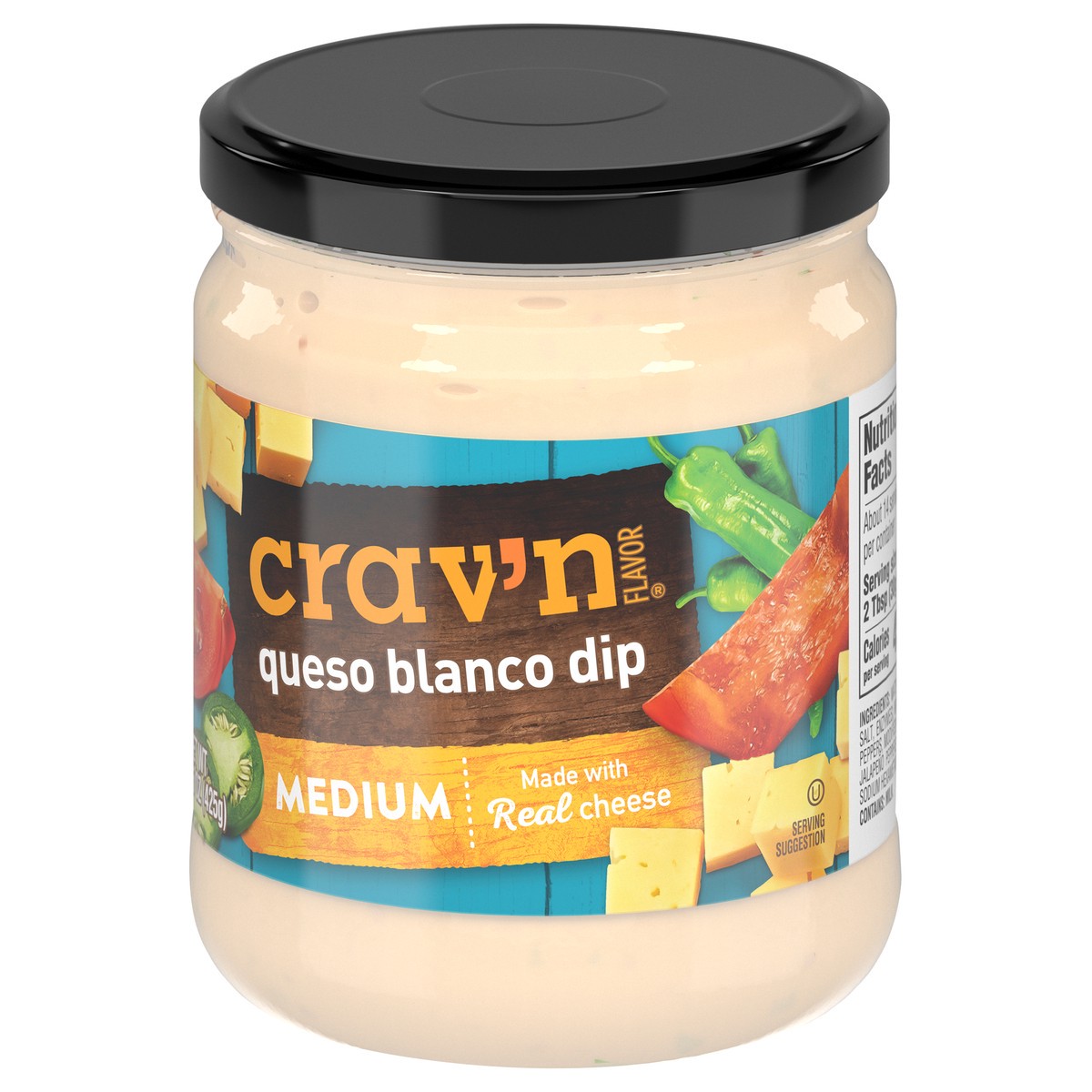 slide 4 of 4, Crav'n Salsa Queso Blnc, 15 oz