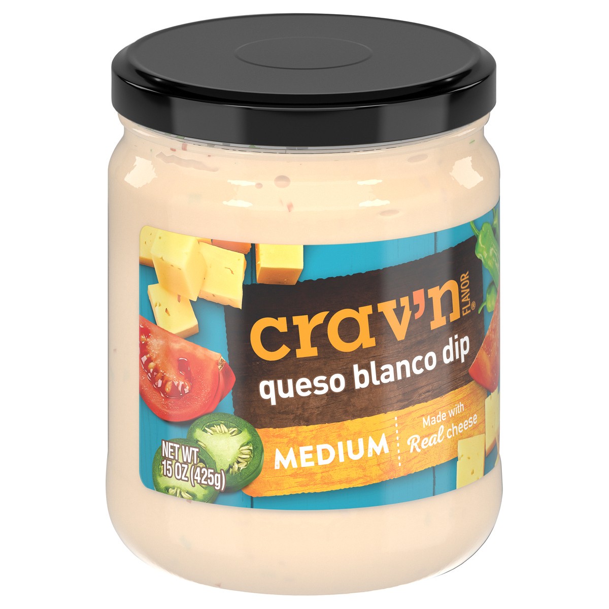 slide 2 of 4, Crav'n Salsa Queso Blnc, 15 oz