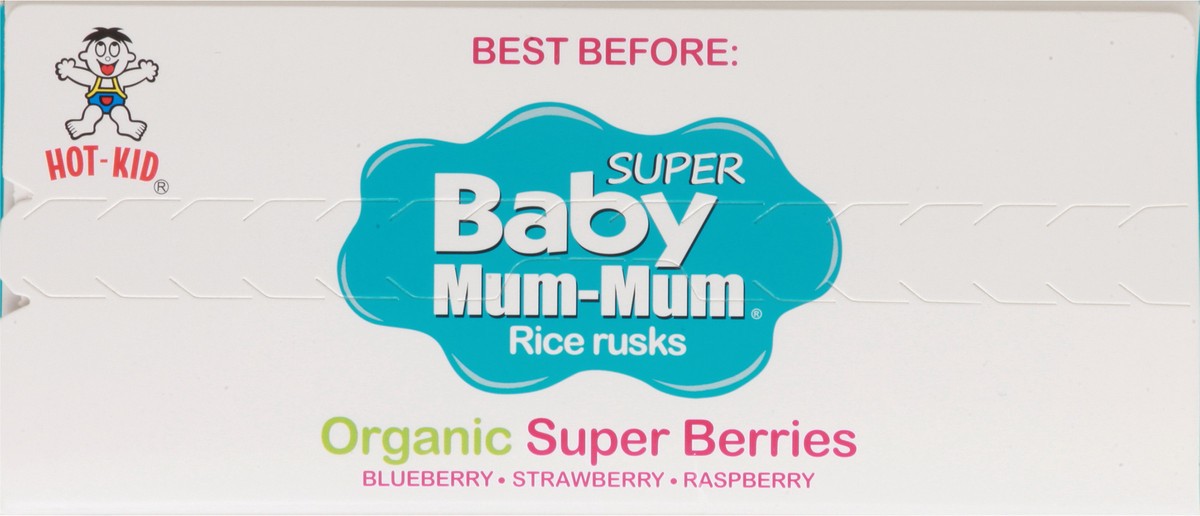 slide 3 of 9, Hot-Kid Super Baby Mum-Mum Organic Super Berries Rice Rusks 12 ea, 12 ct