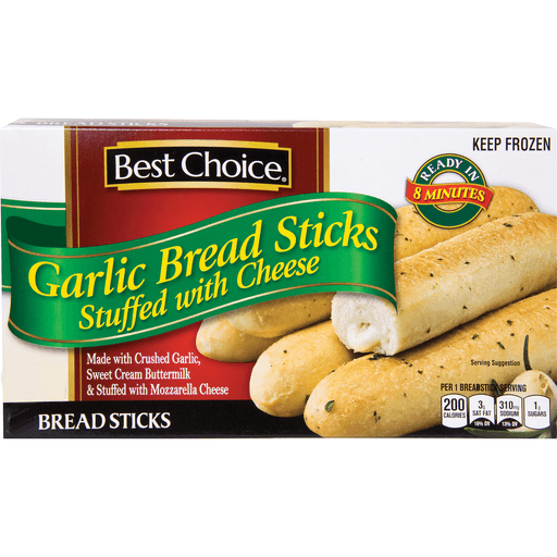 slide 1 of 1, Best Choice Cheese Stuffed Garlic Bread Sticks, 11.5 oz