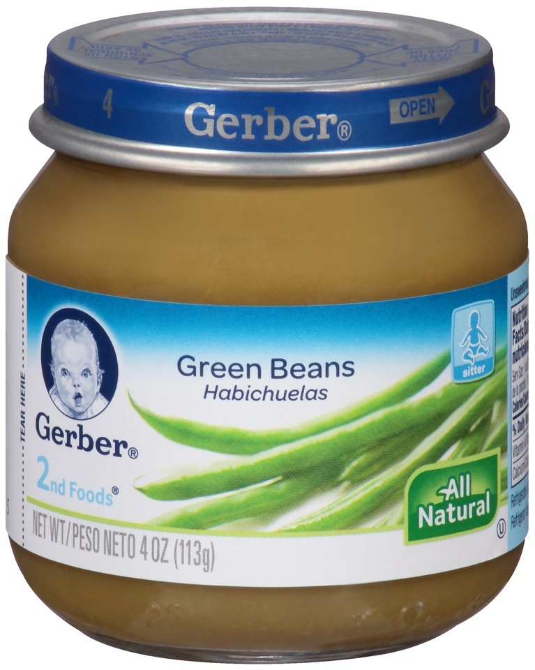 slide 1 of 1, Gerber Green Beans, 4 oz