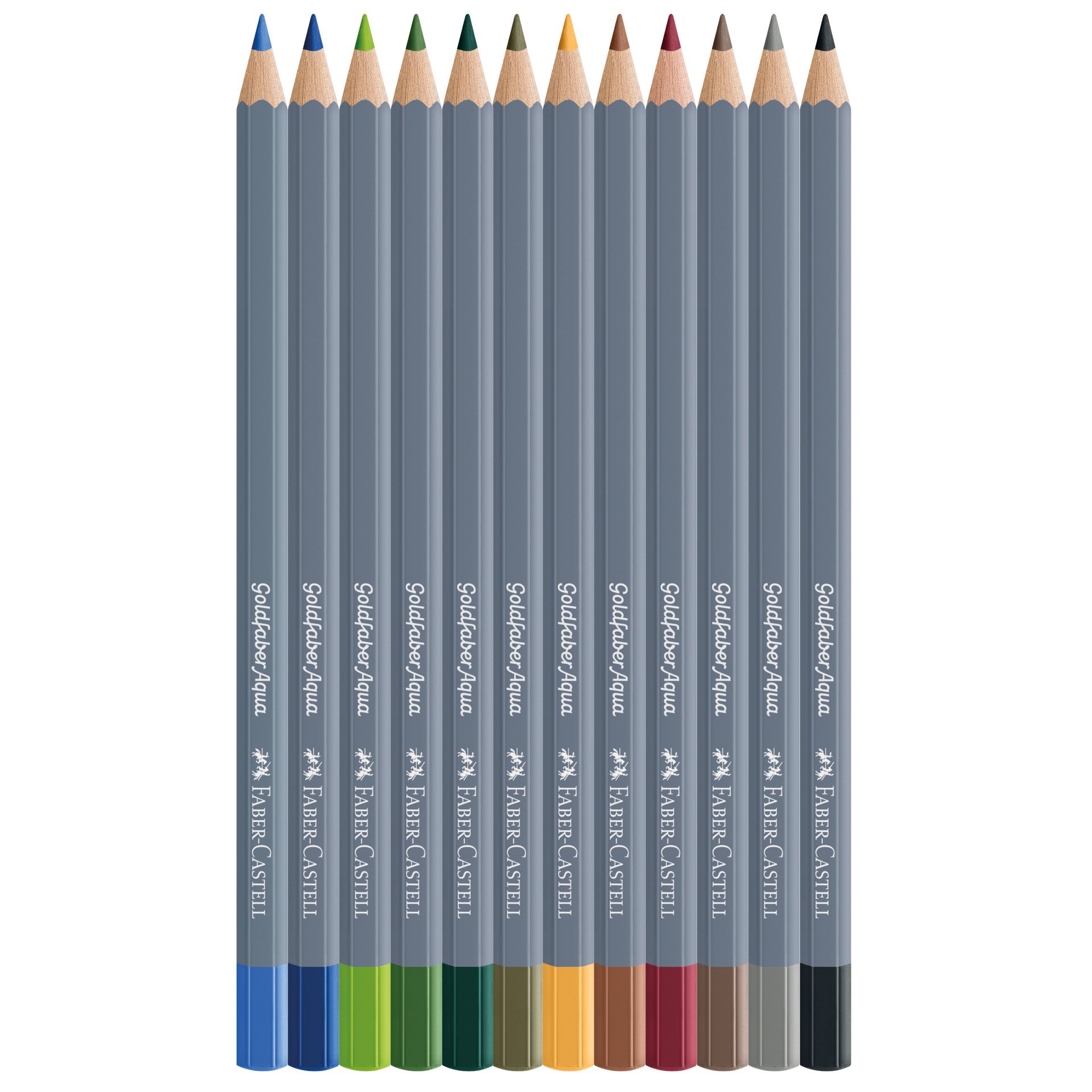 slide 4 of 6, Faber-Castell Goldfaber Aqua 12 Color Landscape Watercolor Pencil Set, 3.3 mm