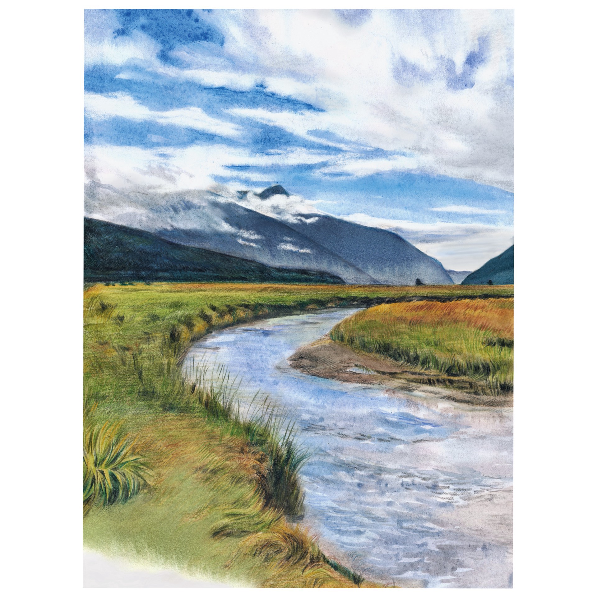 slide 3 of 6, Faber-Castell Goldfaber Aqua 12 Color Landscape Watercolor Pencil Set, 3.3 mm