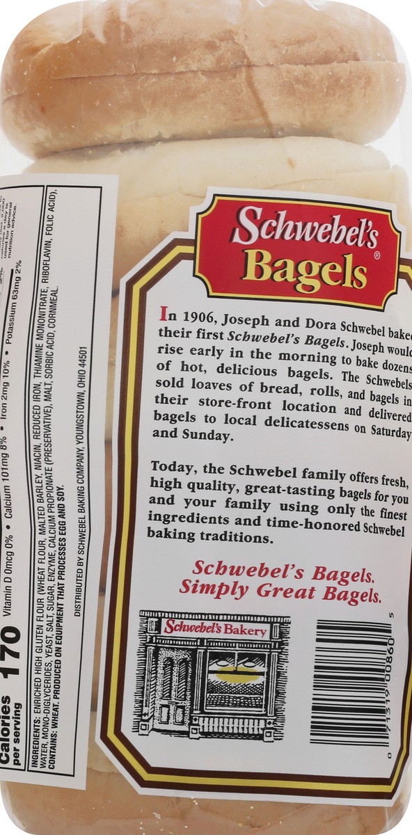 slide 9 of 11, Schwebel's Schwebels Plain Bagel, 15 oz