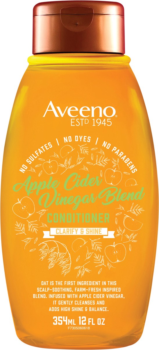 slide 3 of 3, Aveeno Scalp Soothing Apple Cider Vinegar Blend Conditioner, 12 Fl. Oz, 354 ml