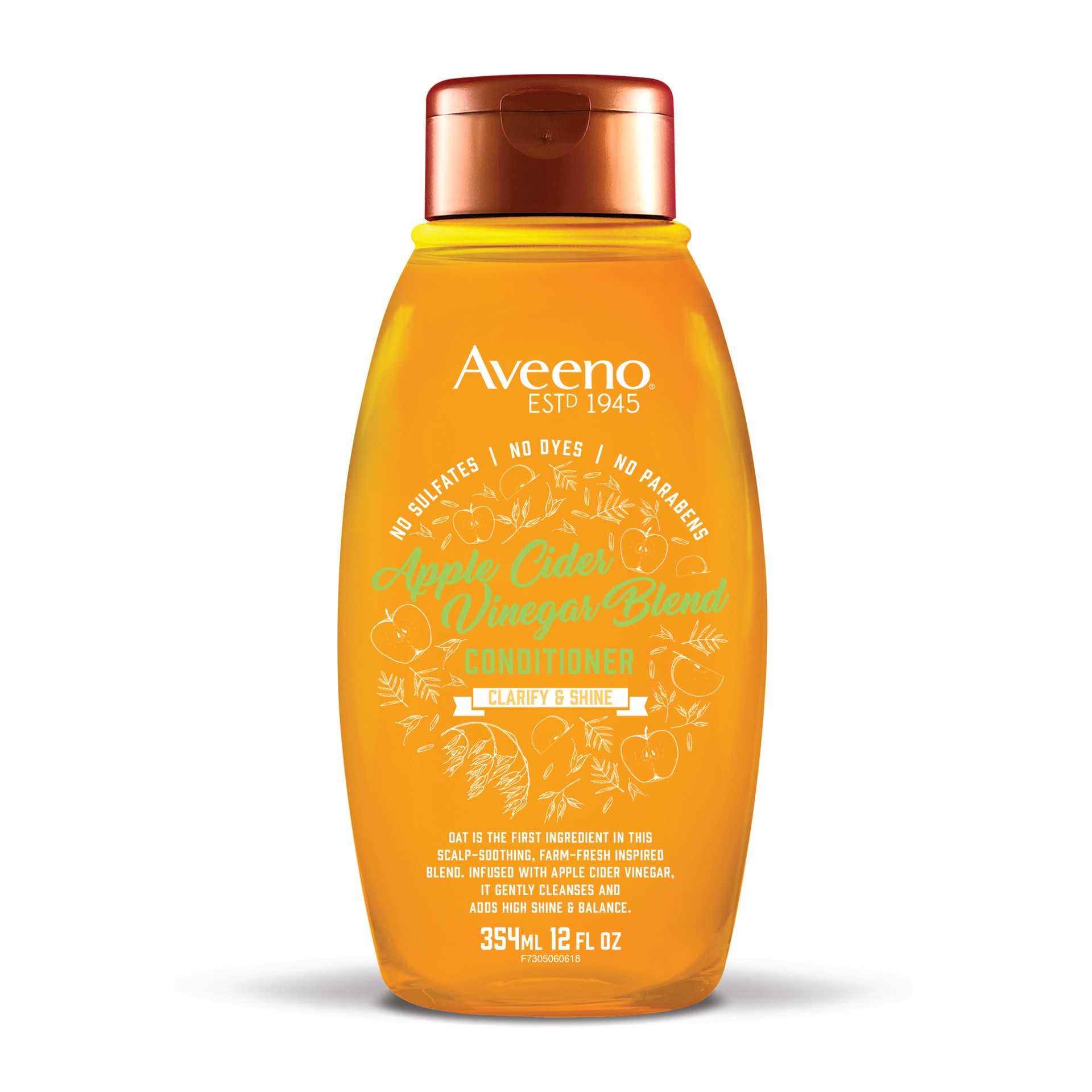 slide 1 of 3, Aveeno Scalp Soothing Apple Cider Vinegar Blend Conditioner, 12 Fl. Oz, 354 ml