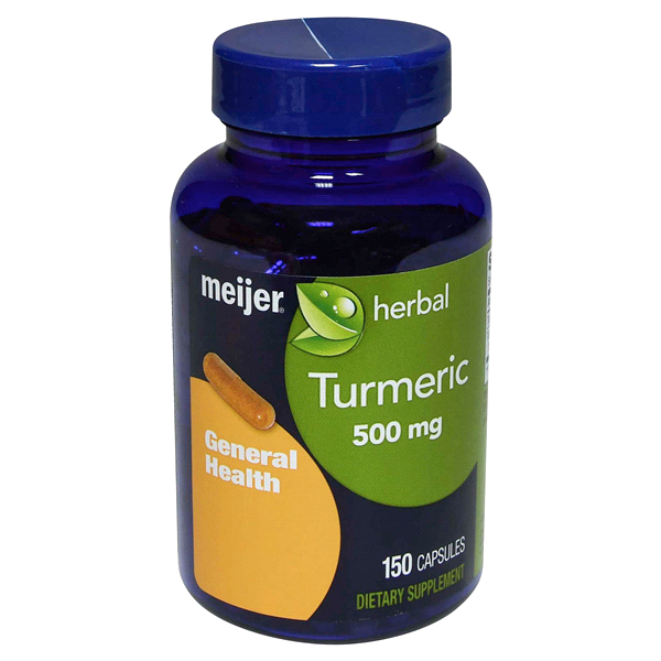 slide 1 of 1, Meijer Turmeric Capsules, 150 ct; 500 mg