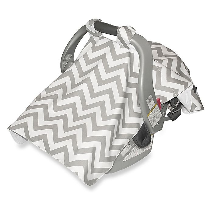 slide 1 of 1, Jolly Jumper Infant Car Seat Veil - Chevron Grey, 1 ct