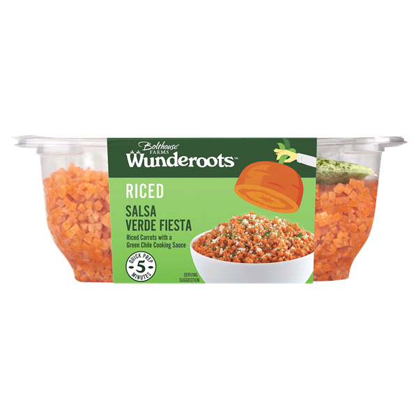 slide 1 of 1, Bolthouse Farms Wunderoots Riced Carrots. Salsa Verde Fiesta, 16 oz