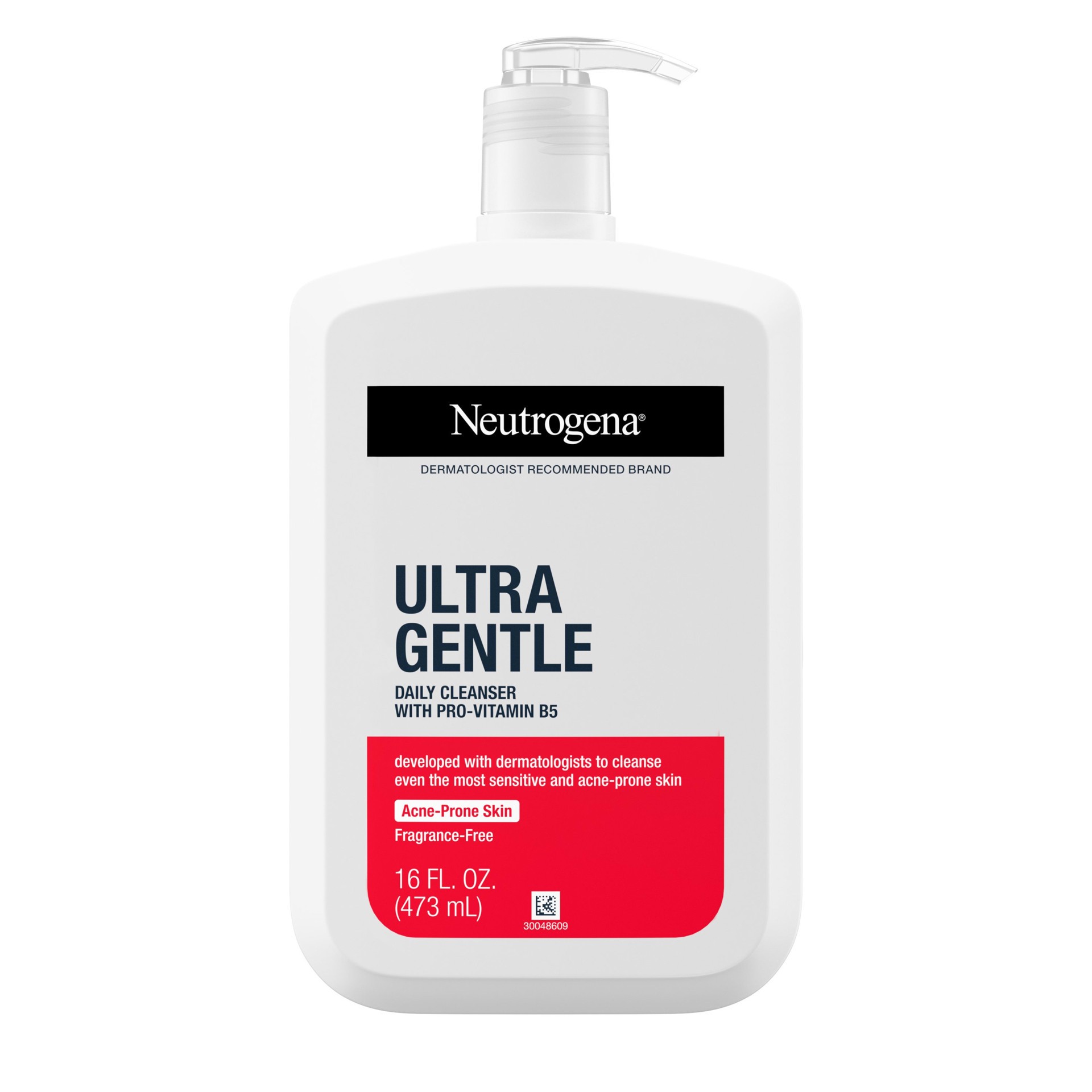 slide 1 of 9, Neutrogena Ultra Gentle Daily Cleanser with Pro-Vitamin B5 for Acne-Prone Skin - Fragrance Free - 16 fl oz, 16 fl oz