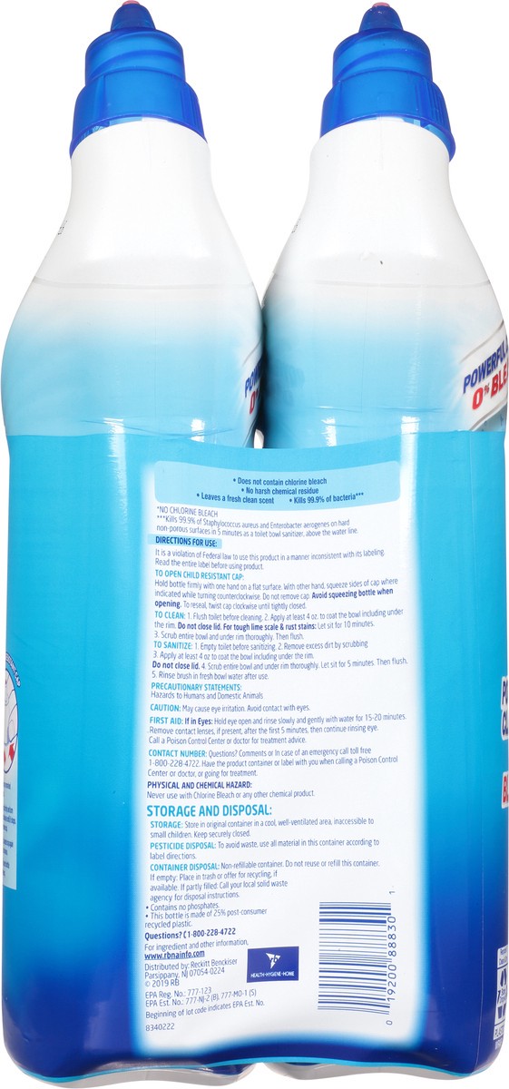 slide 7 of 9, Lysol Toilet Bowl Cleaner Gel, For Cleaning and Disinfecting, Bleach Free (Contains Hydrogen Peroxide), Cool Spring Breeze Scent, 24oz (Pack of 2), 2 oz