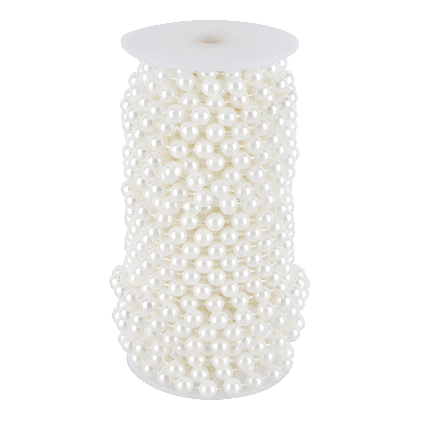 slide 2 of 2, 10mm White Round Plastic Pearl Bead Garland, 50ft. By Bead Landing, 10mm