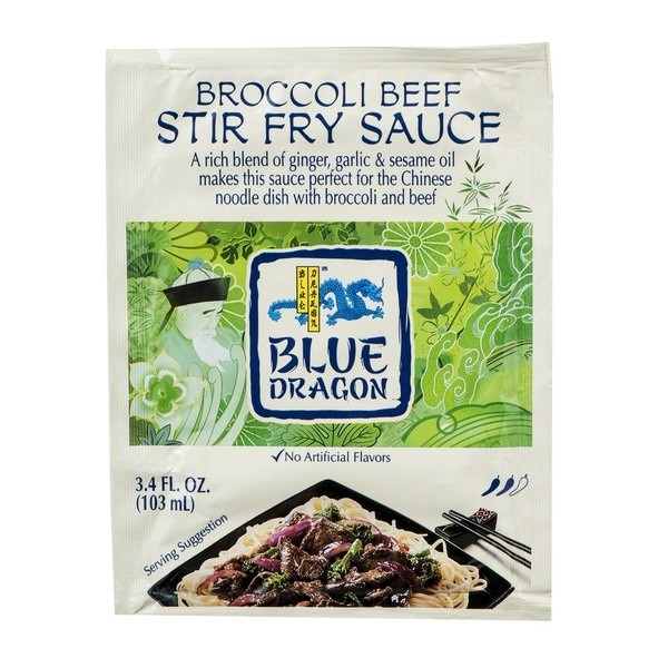 slide 1 of 10, Blue Dragon Broccoli Beef Stir Fry Sauce 3.4 oz, 3.4 oz