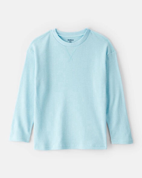 slide 1 of 2, Oshkosh Boys Solid Thermal Long-Sleeve Tee - Blue Blue 5, 1 ct