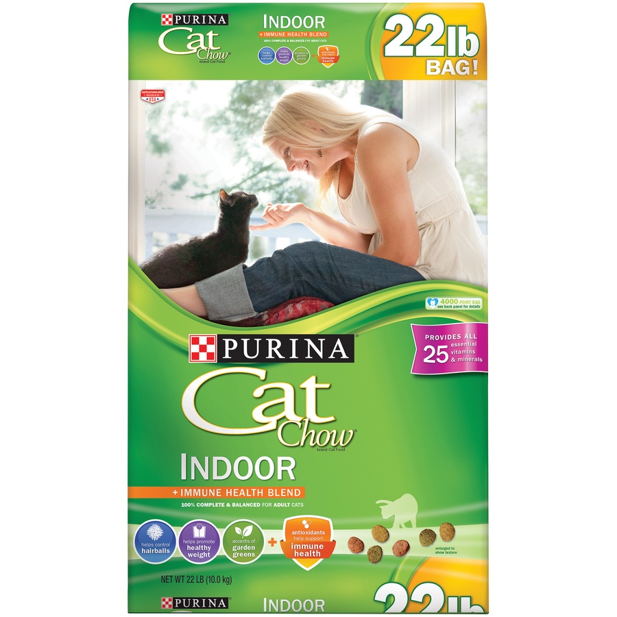 slide 1 of 1, Purina Cat Chow Indoor Cat Food, 22 lb