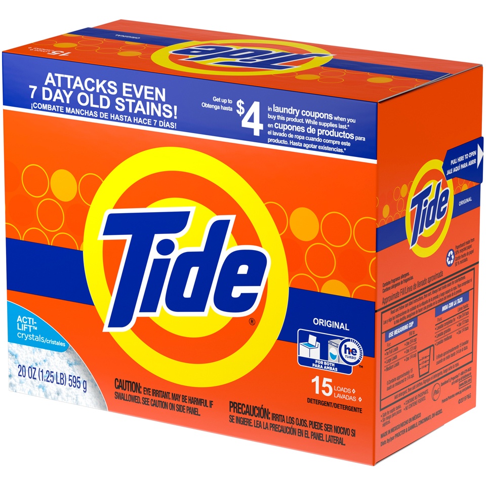 slide 3 of 3, Tide Original Powder Laundry Detergent, 20 oz